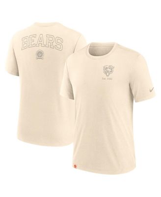 Nike - Men's Cream Chicago Bears Glory Tri-Blend T-Shirt