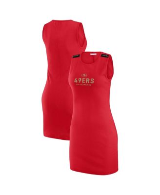 WEAR by Erin Andrews - Women's x Gracie Hunt Scarlet San Francisco 49ers Ribbed Tank Dress
