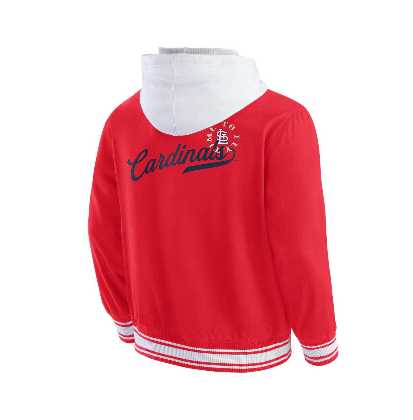 Мужская куртка Fanatics Red St. Louis Cardinals Full-Snap Hooded — фото 3