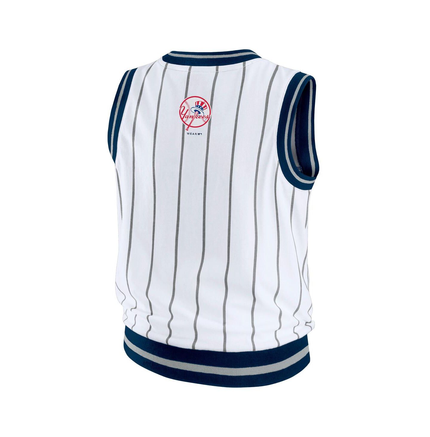 Женский топ WEAR by Erin Andrews White New York Yankees Sporty — фото 3
