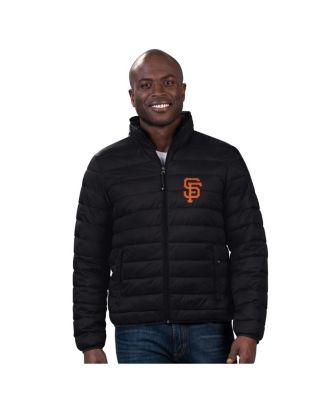 G-III Sports by Carl Banks - Men's Black San Francisco Giants Packable Neck Pillow Full-Zip Puffer Jacket