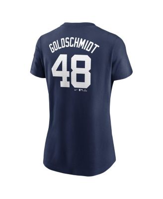 Women's Paul Goldschmidt Navy New York Yankees Fuse Name Number T-Shirt