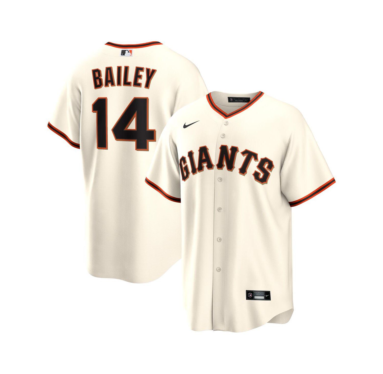 Men's Patrick Bailey Cream San Francisco Giants Home Replica Jersey
