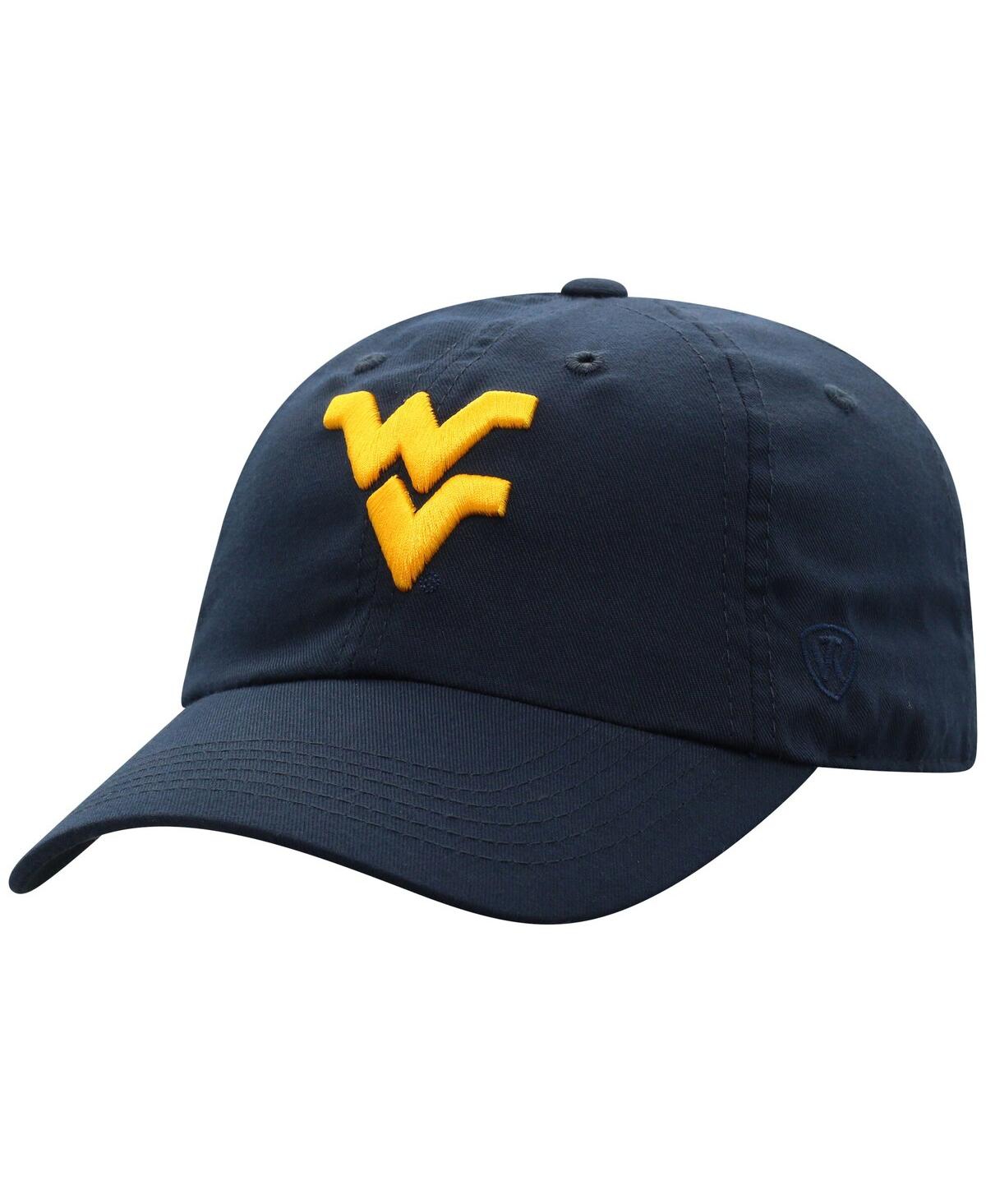 Top Of The World Men's Navy West Virginia Mountaineers Staple Adjustable Hat In Navy