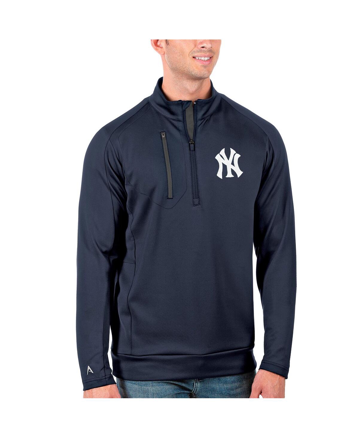 Men's Navy/Gray New York Yankees Generation Quarter-Zip Pullover Jacket - Navy, Gray