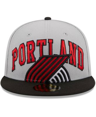 Men's Gray/Black Portland Trail Blazers Tip-Off Two-Tone 59FIFTY Fitted Hat