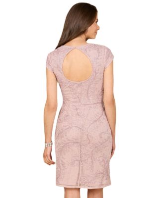 Women's Cap Sleeve Cocktail Gown - OUTLET