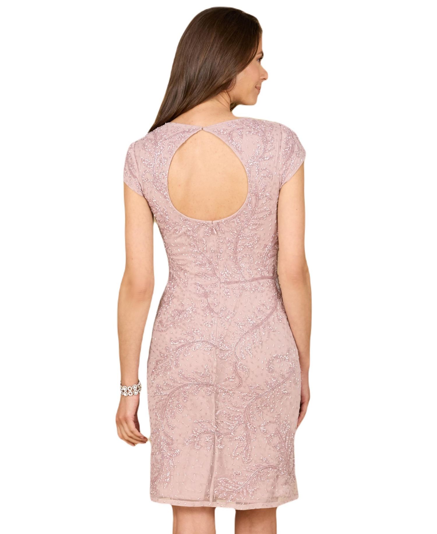 Women's Cap Sleeve Cocktail Gown - OUTLET