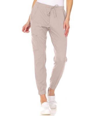 Plus Size Leah 5-Pocket Stretch Cargo Jogger Scrub Pants Yellow 3X Large