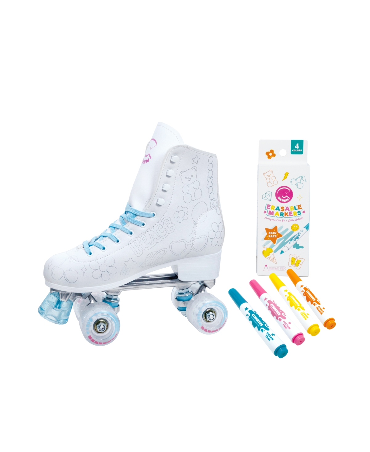 Color Me Quad Roller Skates (Women's 9 / Men's 8) - Color me