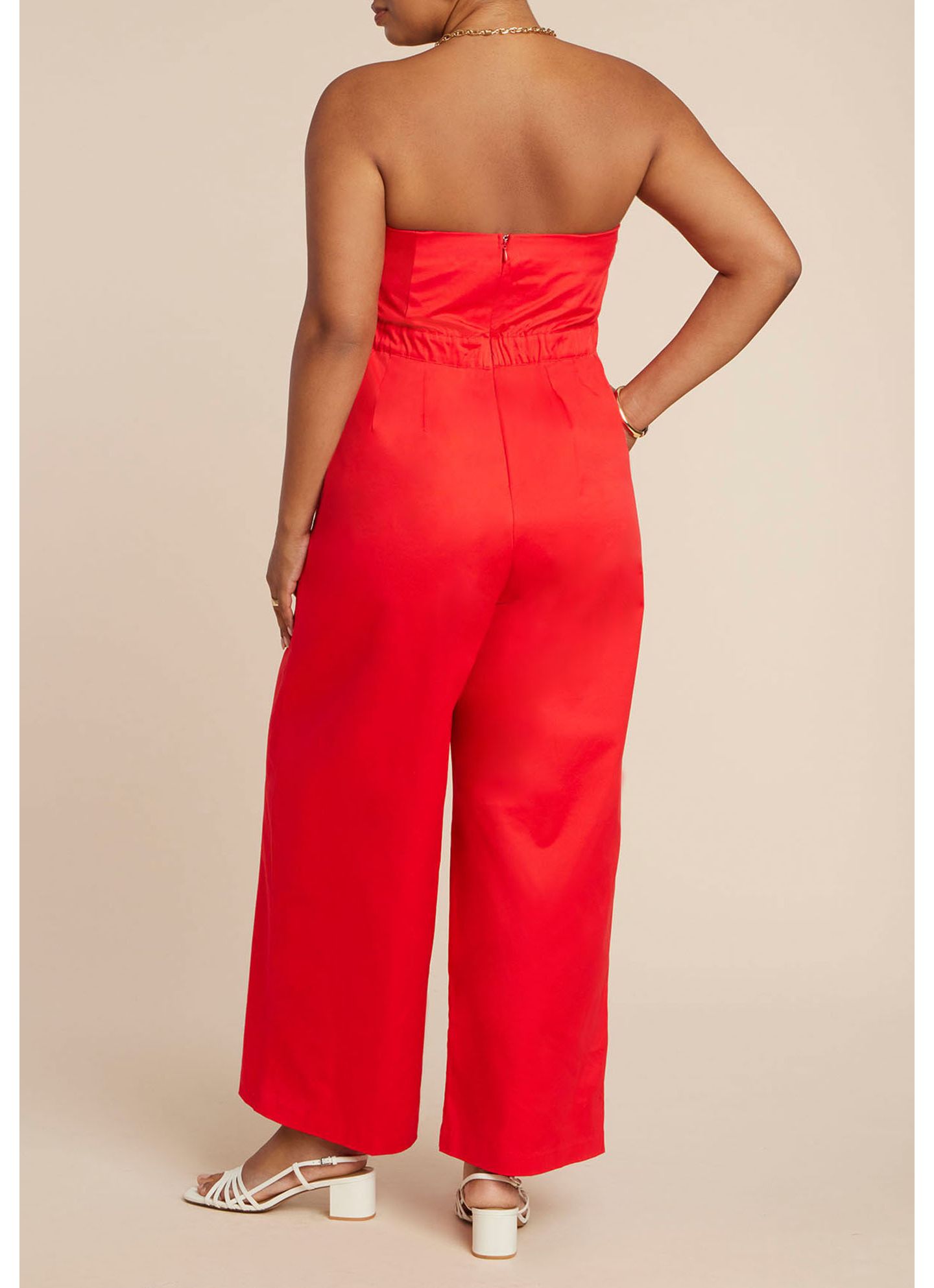 Женский комбинезон ELOQUII Flower Jumpsuit, цвет: Красный — фото 2