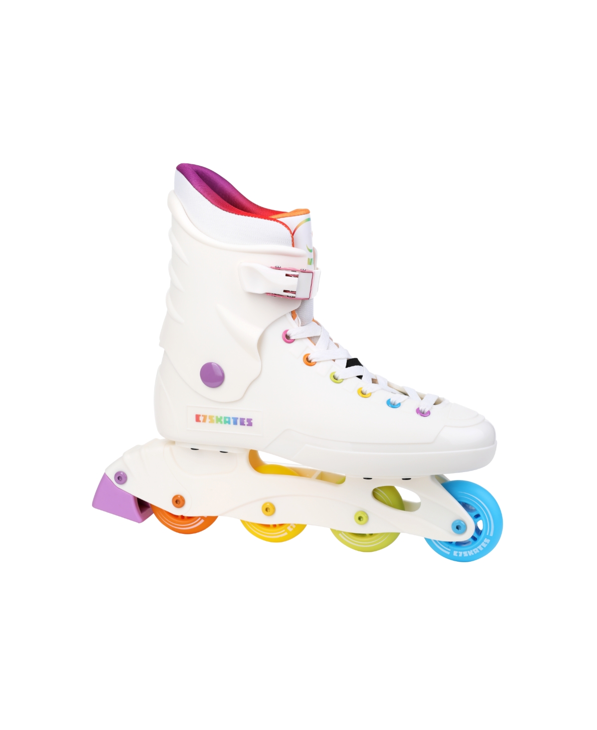 Nostalgic Impulse Adult Inline Skates (Rainbow, Women's 6 / Youth 5 / Men's 5) - Rainbow
