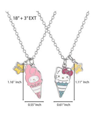 Best Friends Ice Cream Cone Necklace Set for Kids - Fun & Stylish Jewelry Gift