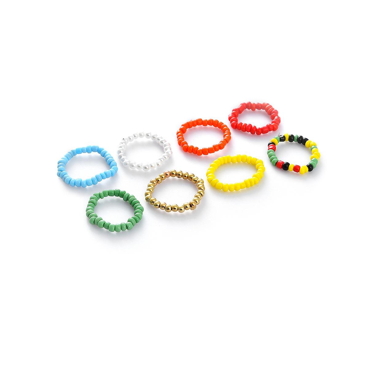 Women's Beaded Multi-Layer Ring - Red