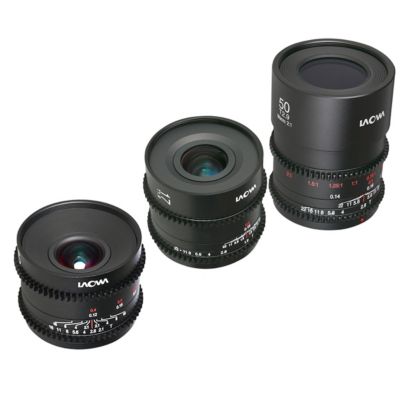 Laowa Cine Prime Wide + Macro 3-Lens Bundle with 10mm T2.1, 17mm T1.9 and 50mm T2.9 Lens for Micro Four Thirds