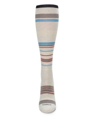 Men's Multi Striped Cotton Compression Socks UOY06868