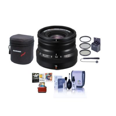 XF 16mm f/2.8 R WR Lens, Bundle with ProOptic 49mm Filter Kit, Lens Case, Cleaning Kit, Lens Cap Tether, Mac Software Package
