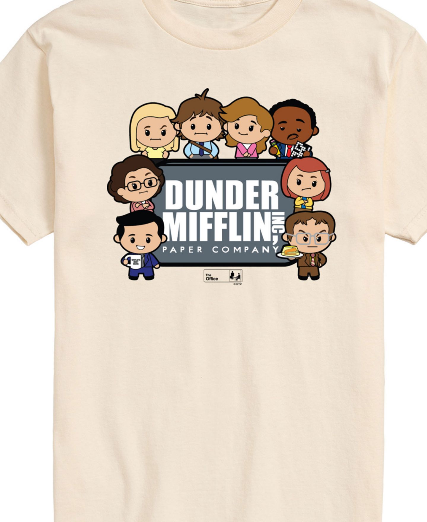 Мужская футболка AIRWAVES The Office Cartoon Short Sleeve, цвет: Бежевый — фото 2