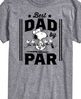 Men's Peanuts Snoopy Father's Day Best Dad by Par Short Sleeve T-Shirt