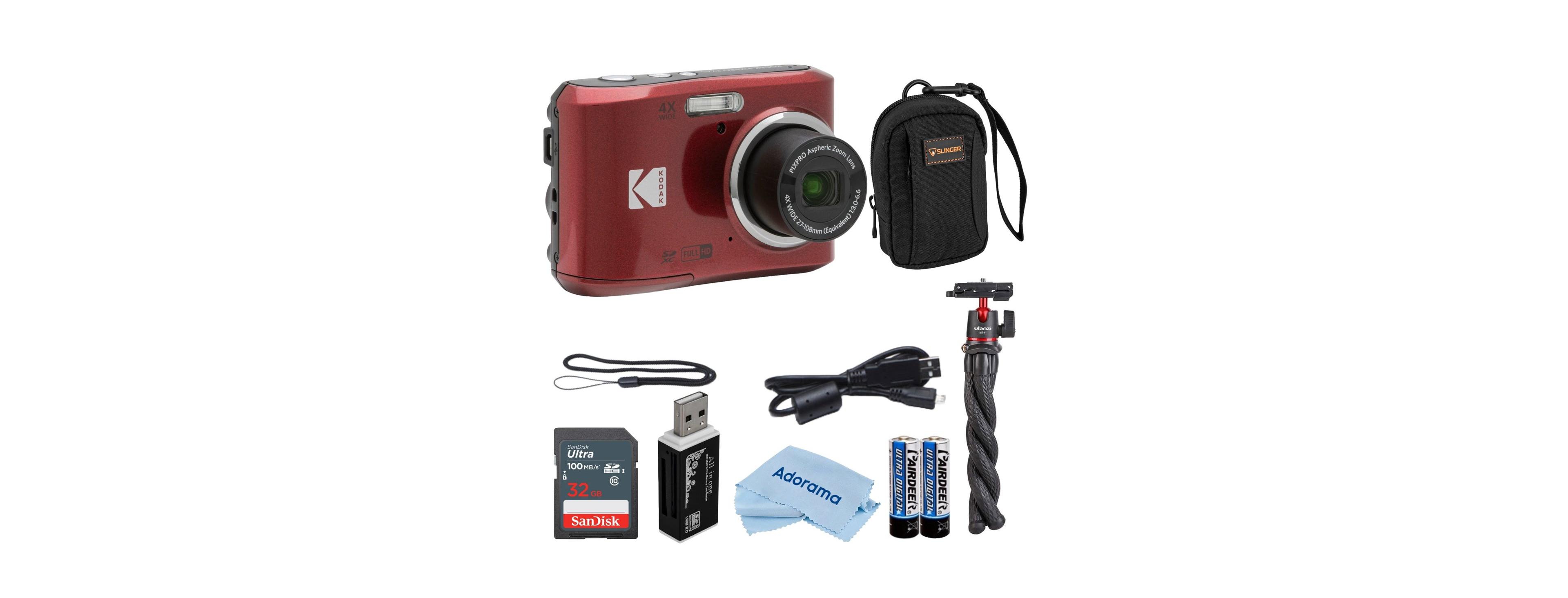 Kodak Pixpro FZ45 Friendly Zoom 16MP Full Hd Digital Camera, Red