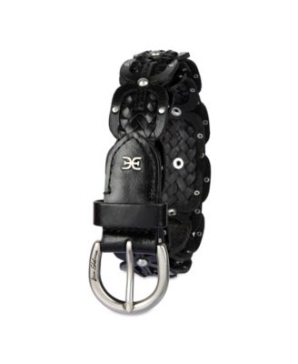 Women's Western Double-E Link Braided Leather Belt