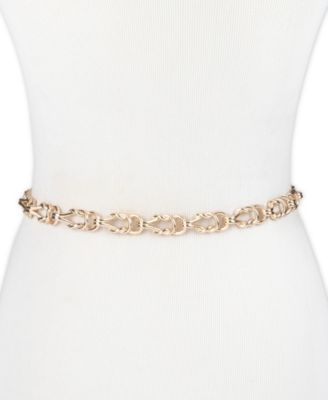 Women's Fully Adjustable Knotted Logo Chain Belt