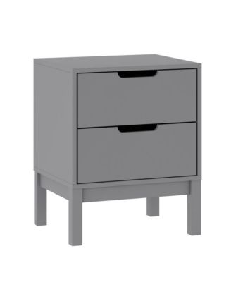 Samuel Kids Double-Drawer Night Stand With Solid Wood Frame