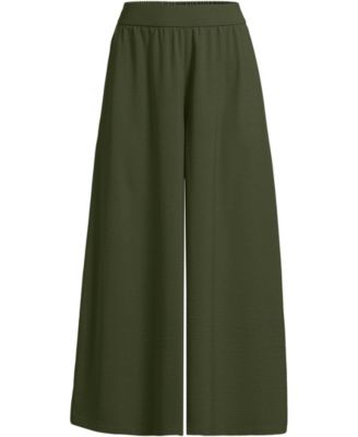 Women's Creaseless High Rise Palazzo Crop Pants