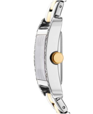 Women's City Glitz Silver Dial Gold-Two-Tone Stainless Steel Bracelet Watch 27x34.5mm