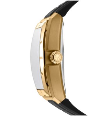 Men's Urban Automatic Black Silicone Strap Watch, 51mm