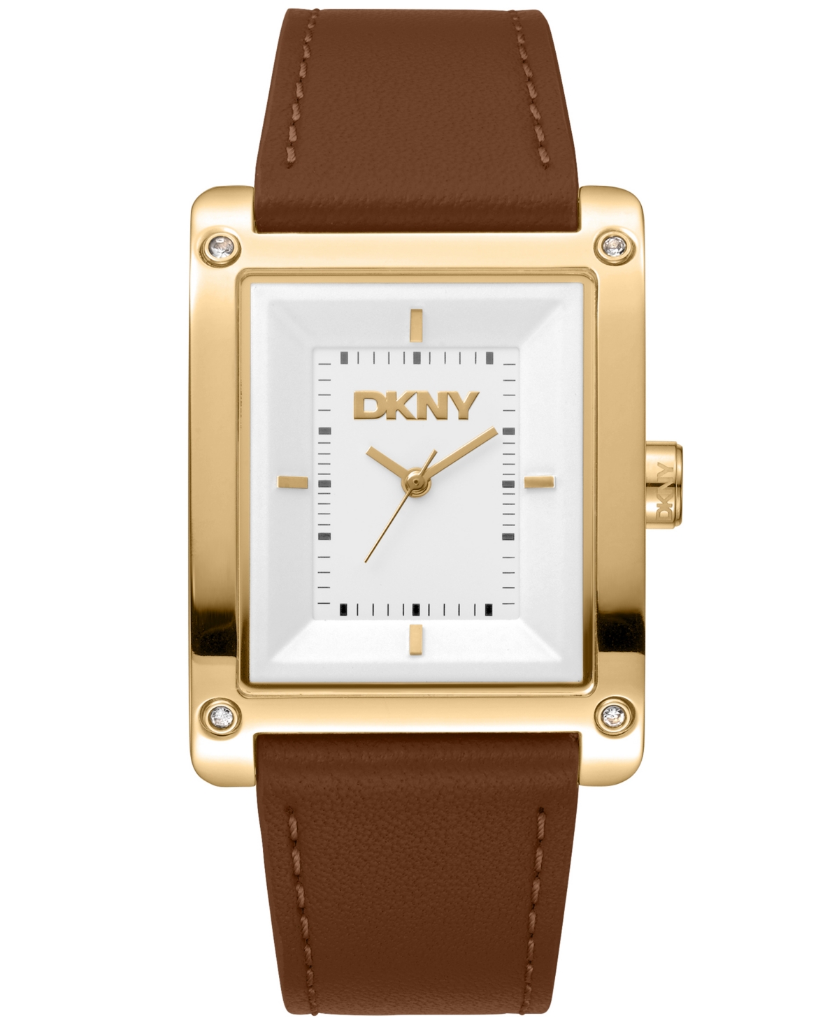 Women's Westside Maxi White Brown Leather Strap Watch, 41mm - Brown