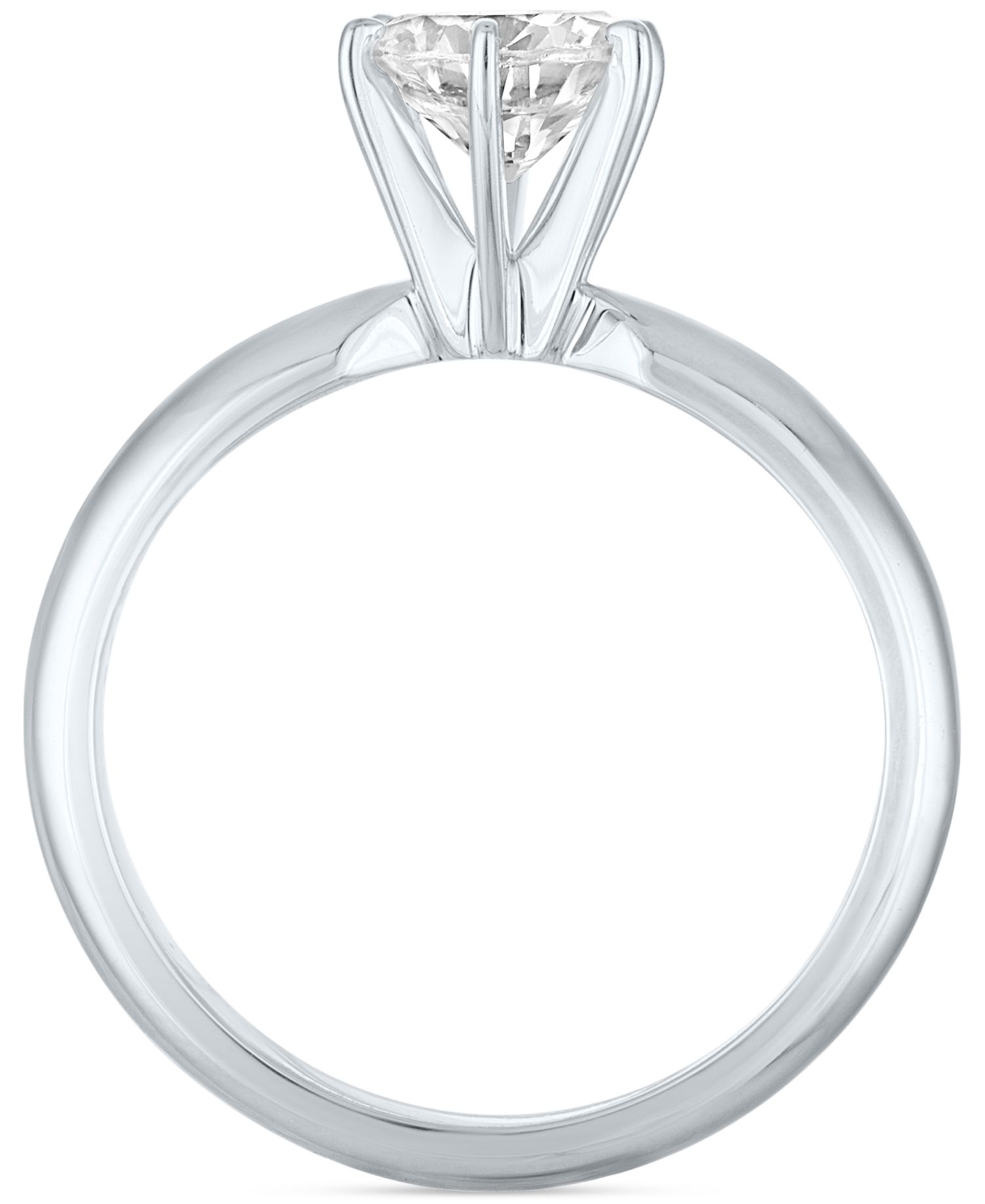 GIA Certified Diamond Solitaire Engagement Ring (1 ct. t.w.) in 14k White Gold