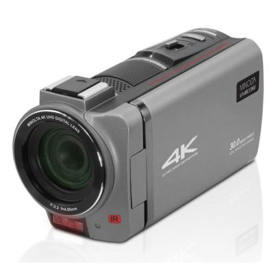 MN4K30NV 4K Ultra HD 30MP 3" Touchscreen Night Vision Camcorder with 4.88mm f/2.2 Lens, Gunmetal