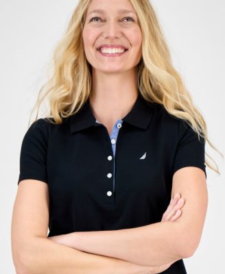 Women's Short-Sleeve Polo-Collar Shirt 