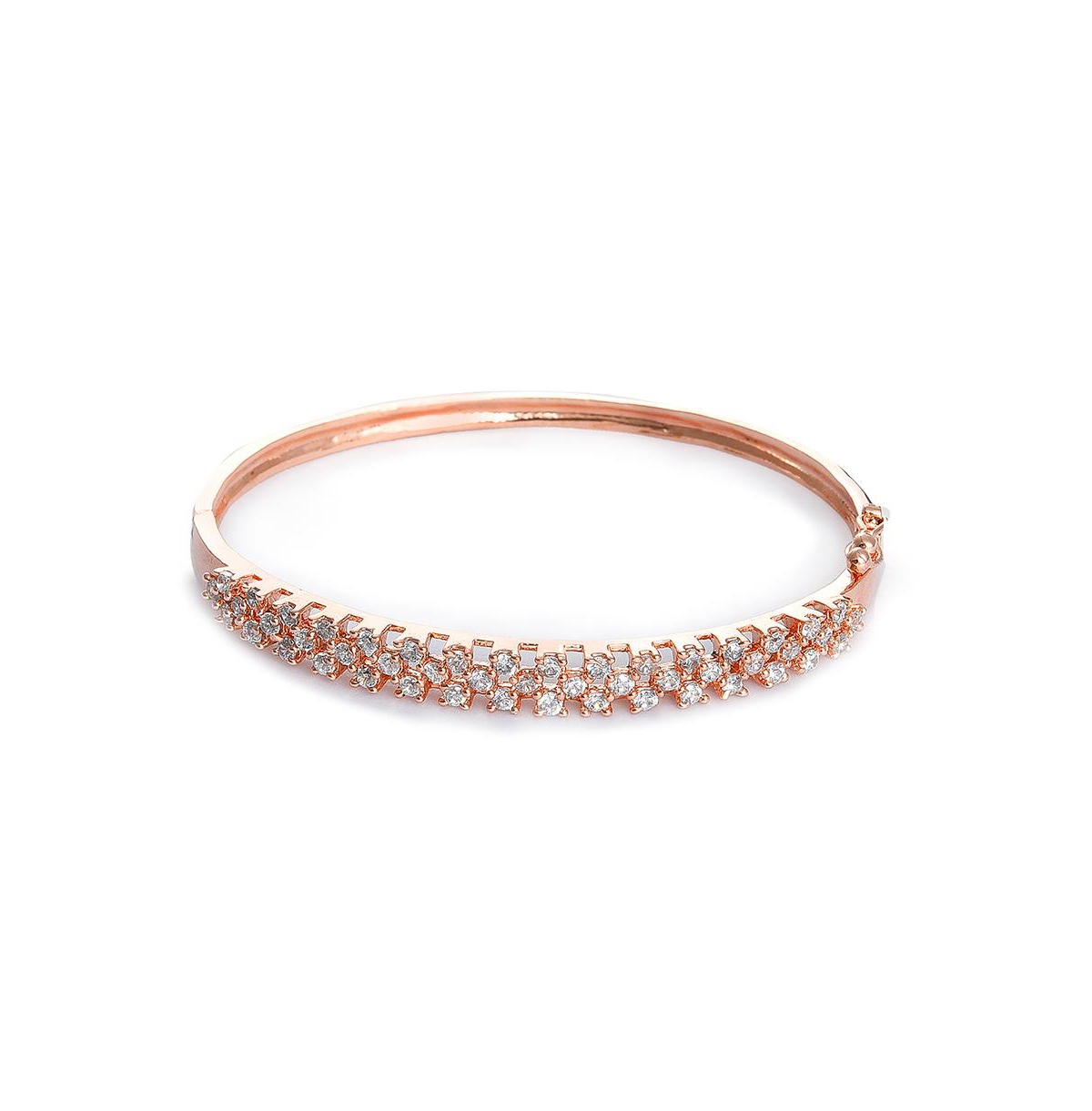 Women's Soiree Stone Bangle Bracelet - Silver