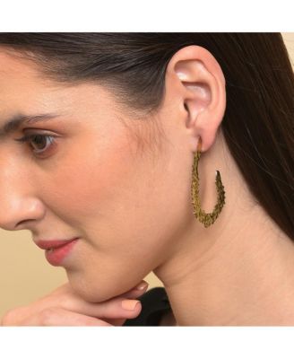 Women's Textured Hoop Earrings