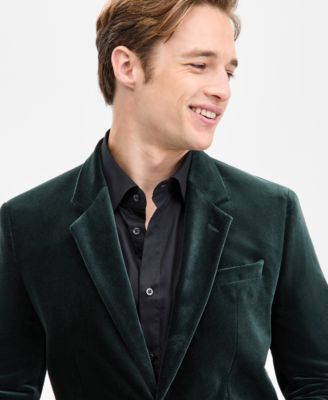 Men's Slim-Fit Solid Velvet Sport Coat