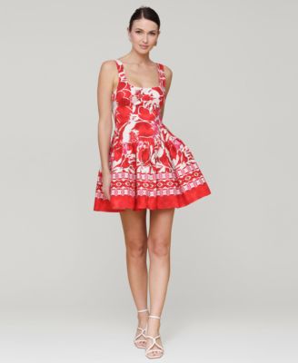 Women's Printed Bustier Mini Dress 
