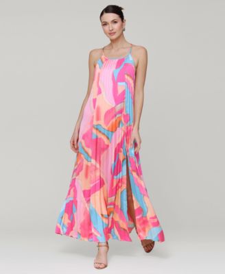 Women's Pleated Halter Maxi Dress