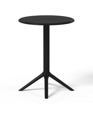 3-Piece Outdoor Resin Patio Bistro Set with Stackable Patio Dining Chairs