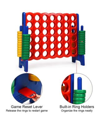 Giant 4-In-A-Row 4-to-Score Game with bag Indoor Outdoor Party Family Time Game