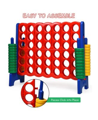Giant 4-In-A-Row 4-to-Score Game with bag Indoor Outdoor Party Family Time Game