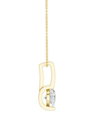 Diamond Tapered Bar Pendant Necklace (1/4 ct. t.w.) in 14k Yellow Gold, 16" + 2" extender