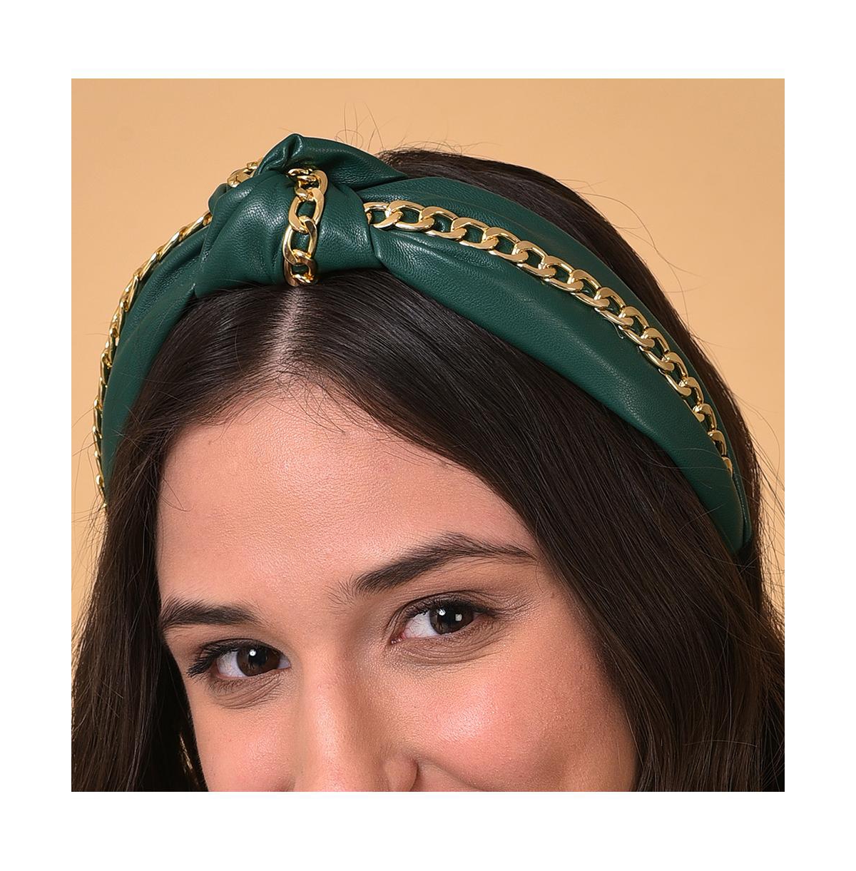Sohi Women's Chainlink Hair Band In Green