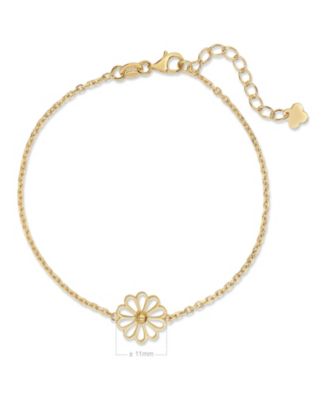 Daisy Flower Chain Bracelet in , adj to , approx. 2.2 grams.