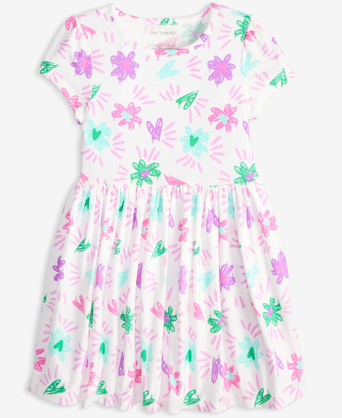 Epic Threads Toddler Girls Graffiti Hearts Dress, Exclusively At Macy's