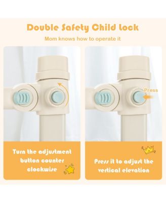 Toddler 69'' Bed Rails Vertical Lifting Bedrail Guard with Lock