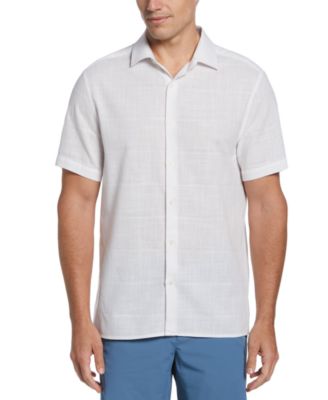 Perry Ellis - Men's Cotton Slub Plaid Shirt