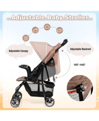 Toddler Foldable Lightweight Stroller Travel Pushchair 5-Point Safety System