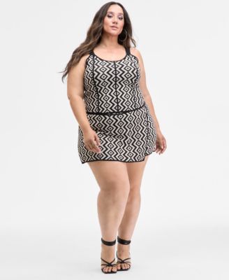 Trendy Plus Size Geo-Knit Tank